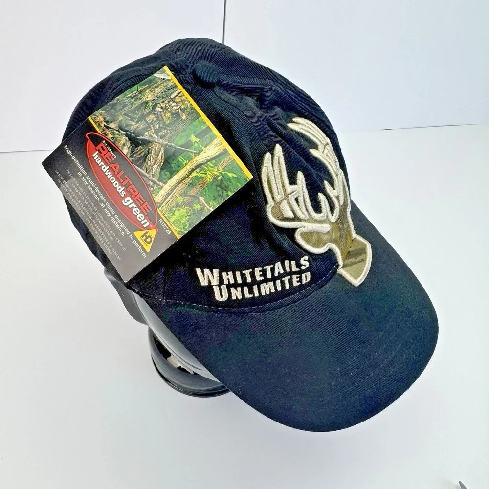 Whitetails Unlimited Hat - 25 Years Anniversary Deer Hunting Cap Black - NWT - Picture 2 of 14